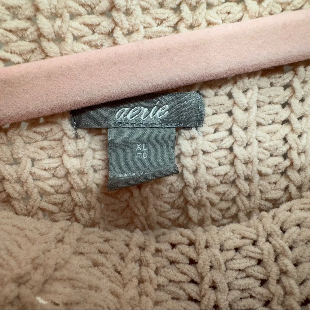 Aerie Womens Soft Knit Cowl Neck Sweater - Beige Size XL - Picture 4 of 5